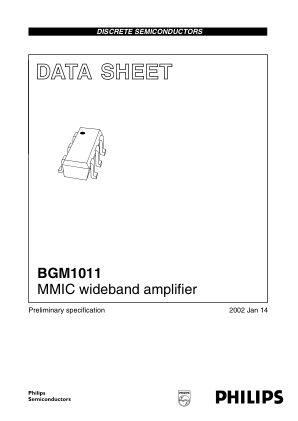 BGM1011 datasheet cover page