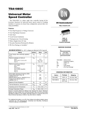TDA1085C datasheet cover page