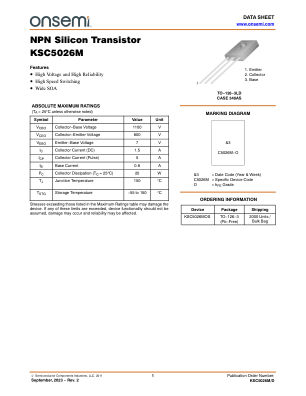 KSC5026M 数据手册首页