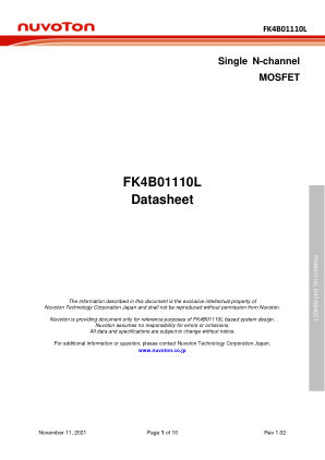 FK4B01110L 数据手册首页