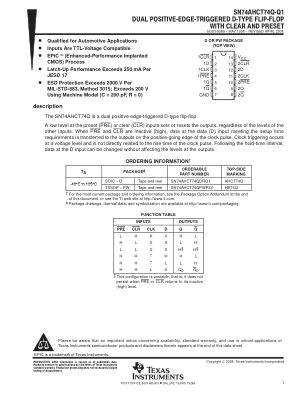 SN74AHCT74Q-Q1 数据手册首页