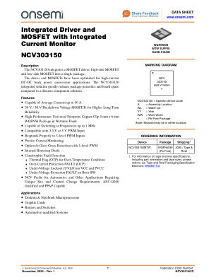 NCV303150 datasheet cover page