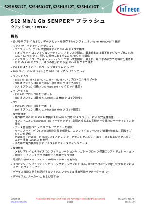 S25HS256T 数据手册首页