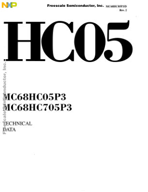 MC68HC05P3 datasheet cover page