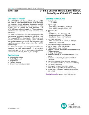 MAX11261 datasheet cover page
