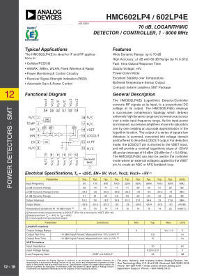 HMC602 datasheet cover page