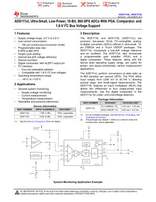 ADS1115L datasheet cover page