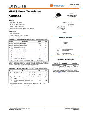 FJB5555 数据手册首页
