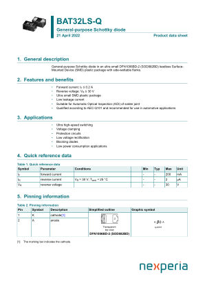BAT32LS-QYL datasheet cover page