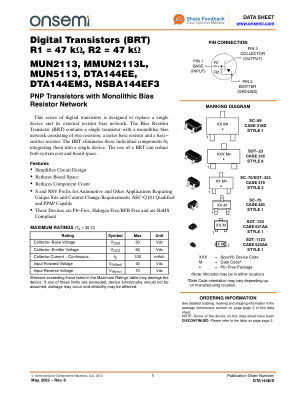 DTA144E datasheet cover page