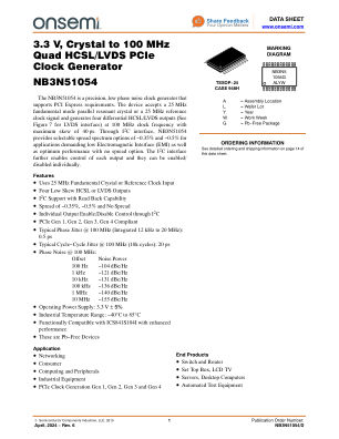 NB3N51054 datasheet cover page