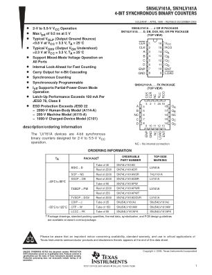 SN74LV161A 数据手册首页