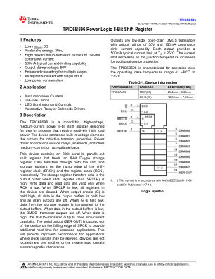 TPIC6B596 datasheet cover page