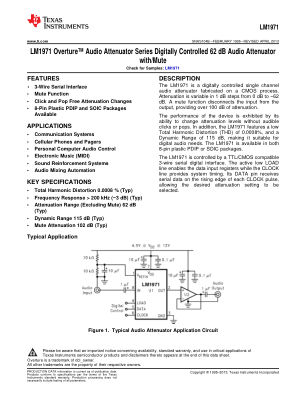 LM1971 datasheet cover page