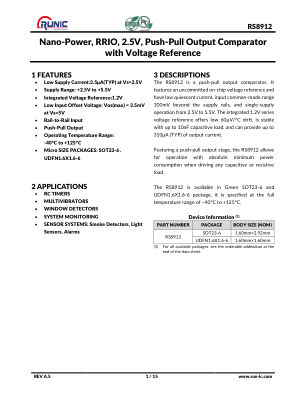 RS8912 datasheet cover page
