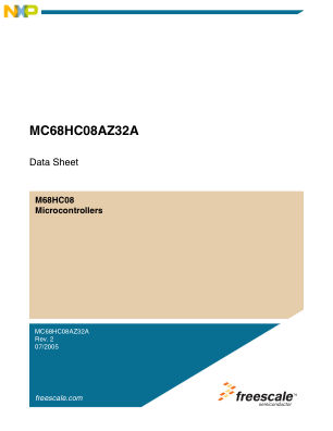MC68HC08AZ32A datasheet cover page