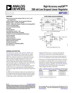 ADP3303 数据手册首页