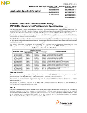 MPC603RPNS datasheet cover page