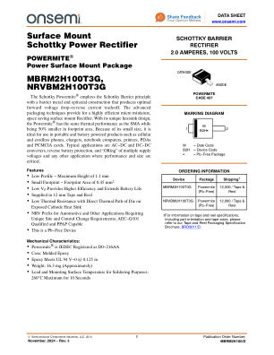 MBRM2H100 datasheet cover page