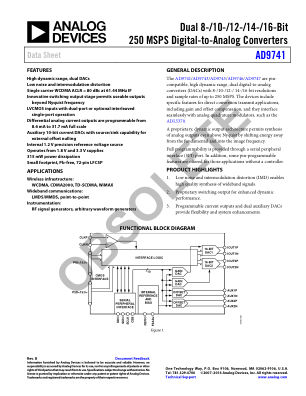 AD9741 datasheet cover page
