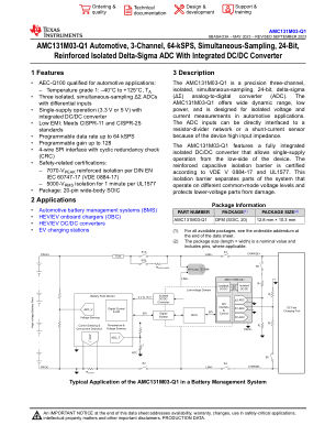 AMC131M03-Q1 datasheet cover page