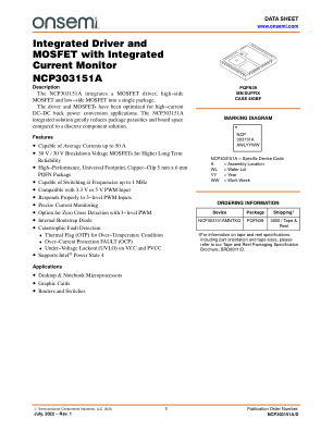 NCP303151A datasheet cover page