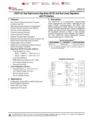 LP8731-Q1 datasheet cover page