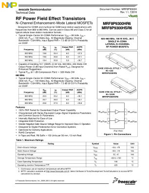 MRF8P9300H 数据手册首页