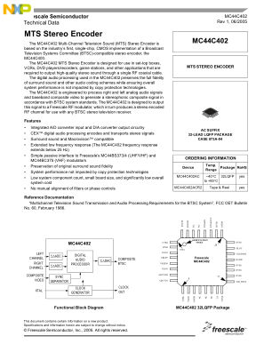MC44C402 datasheet cover page