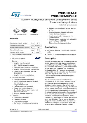 VND5E004A-E datasheet cover page