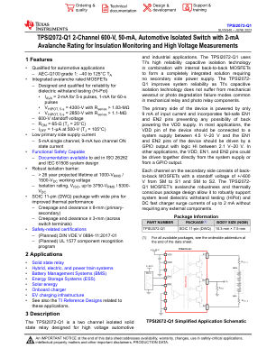 TPSI2072-Q1 datasheet cover page