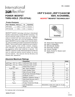 IRFY340C 数据手册首页