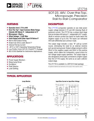 LT1716 datasheet cover page