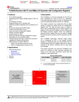 TCA9536 datasheet cover page