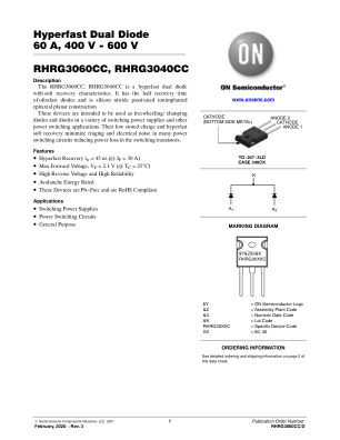 RHRG3060CC 数据手册首页