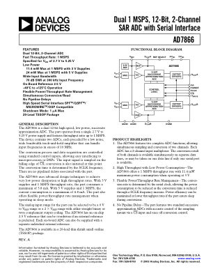 AD7866 数据手册首页