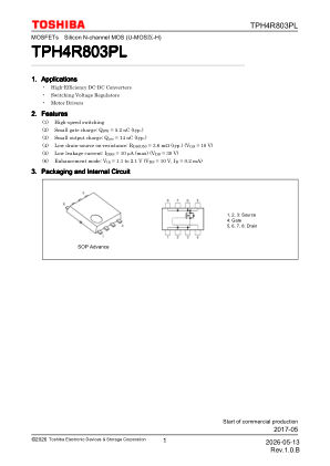 TPH4R803PL 数据手册首页