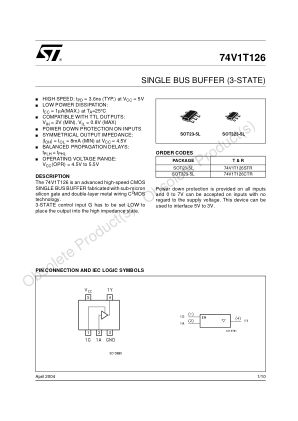 74V1T126 datasheet cover page