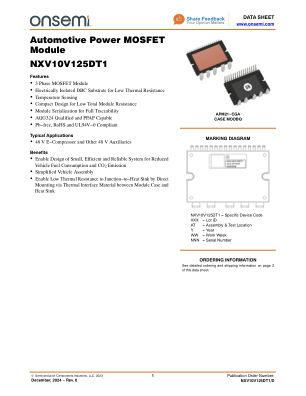 NXV10V125DT1 数据手册首页