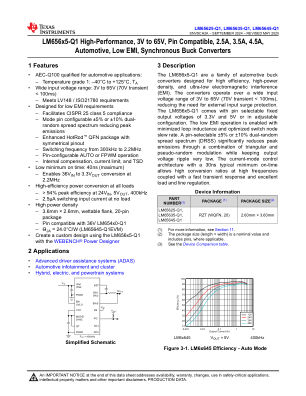 LM65645-Q1 datasheet cover page