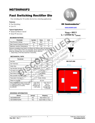 NGTD8R65F2WP datasheet cover page