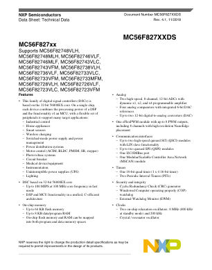 MC56F827XXDS datasheet cover page