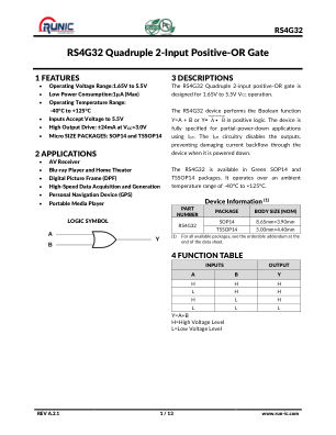 RS4G32 datasheet cover page