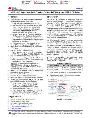 MCF8315C datasheet cover page