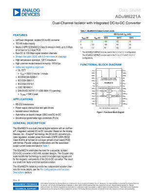 ADUM6221A datasheet cover page