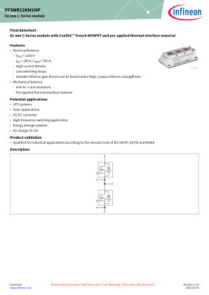 FF3MR12KM1HP datasheet cover page