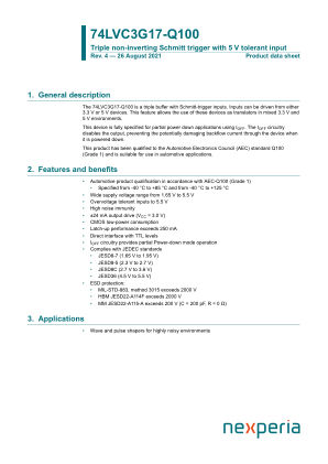 74LVC3G17DP-Q100125 datasheet cover page