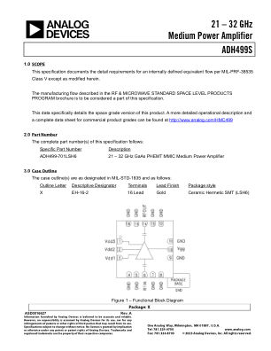 ADH499S 数据手册首页