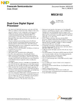 MSC8152 数据手册首页