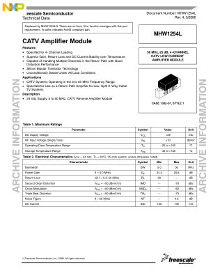 MHW1254L datasheet cover page